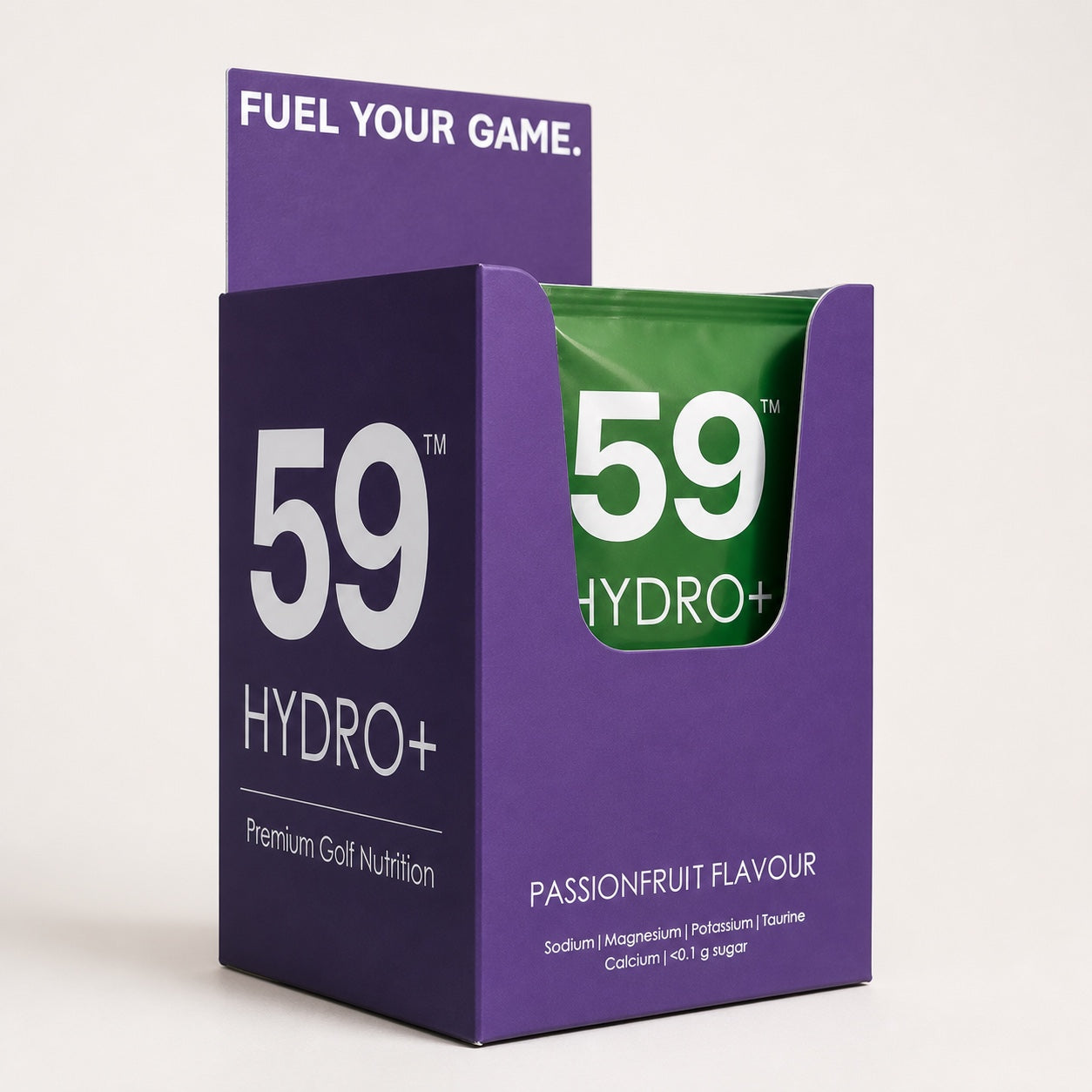 59 Hydro+ Passionfruit retail box